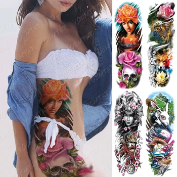 Large Arm Sleeve Tattoo Tiger Samurai Waterproof Temporary Tatto Sticker Alice In Wonderland Body Art Full Fake Tatoo Women Men
Large Arm Sleeve Tattoo Tiger Samurai Waterproof Temporary Tatto Sticker Alice In Wonderland Body Art Full Fake Tatoo Women Men