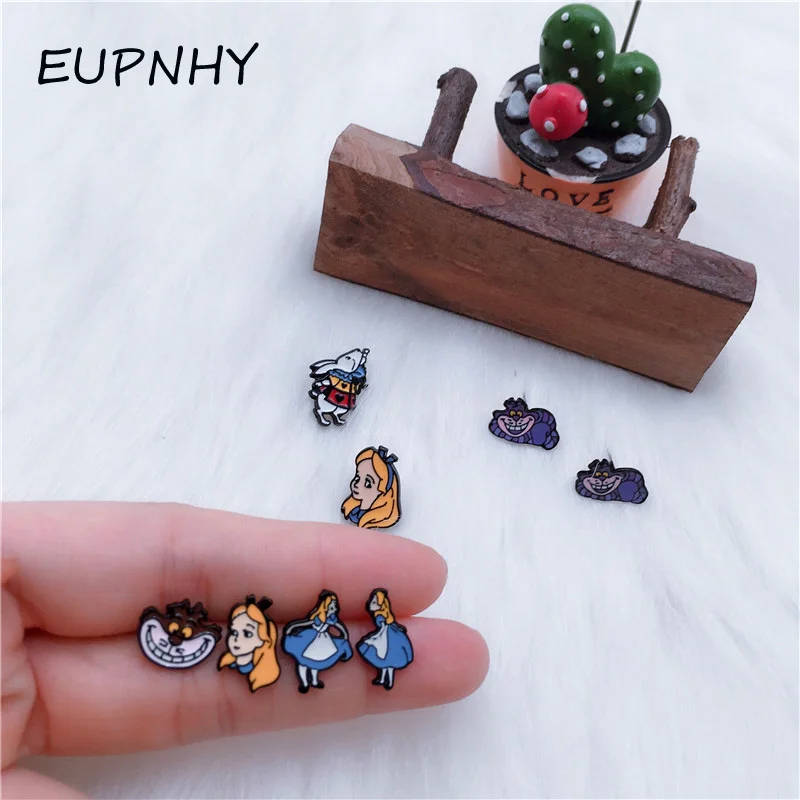 EUPNHY 1Pair Cartoon Cute Cheshire Cat Stud Earrings for Women Kids Prevent Allergy Small Earrings Fashion Jewelry Gifts
EUPNHY 1Pair Cartoon Cute Cheshire Cat Stud Earrings for Women Kids Prevent Allergy Small Earrings Fashion Jewelry Gifts