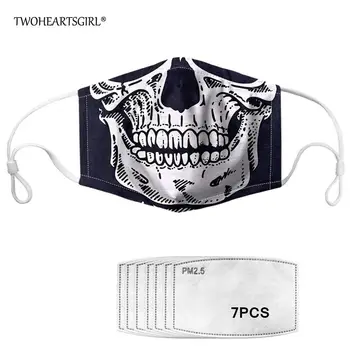 Twoheartsgirl Cool Skeleton Skull Print Face Mask for Men Stylish Children Kids Mouth Mask with 7pcs Filter Mouth Muffles
Twoheartsgirl Cool Skeleton Skull Print Face Mask for Men Stylish Children Kids Mouth Mask with 7pcs Filter Mouth Muffles