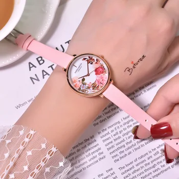 Flowers Dial Elegant Ladies Wristwatches Luxury Fashion Women Quartz Watches 2019 New Arrival Qualities Female Leather Watch 
Flowers Dial Elegant Ladies Wristwatches Luxury Fashion Women Quartz Watches 2019 New Arrival Qualities Female Leather Watch