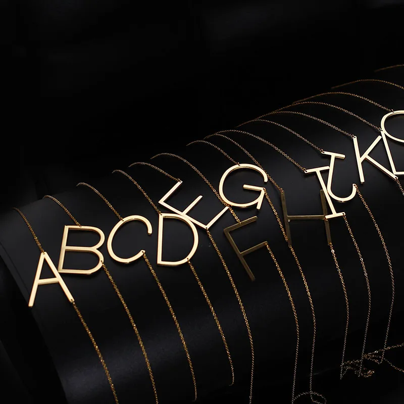 Fashion Stainless Steel Couple Jewelry Gift Necklace DIY Name Initial Pendant Letter A-Z Gold Neck Chain - 1 Piece
Fashion Stainless Steel Couple Jewelry Gift Necklace DIY Name Initial Pendant Letter A-Z Gold Neck Chain - 1 Piece