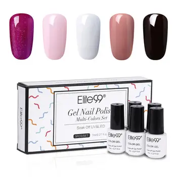 Elite99 5pcs/Lot One Step Gel Nail Polish Kit Gift Box Set Pure Color/Platinum Nail Gel Varnish Nail Art Manicure Set 7ml 
Elite99 5pcs/Lot One Step Gel Nail Polish Kit Gift Box Set Pure Color/Platinum Nail Gel Varnish Nail Art Manicure Set 7ml