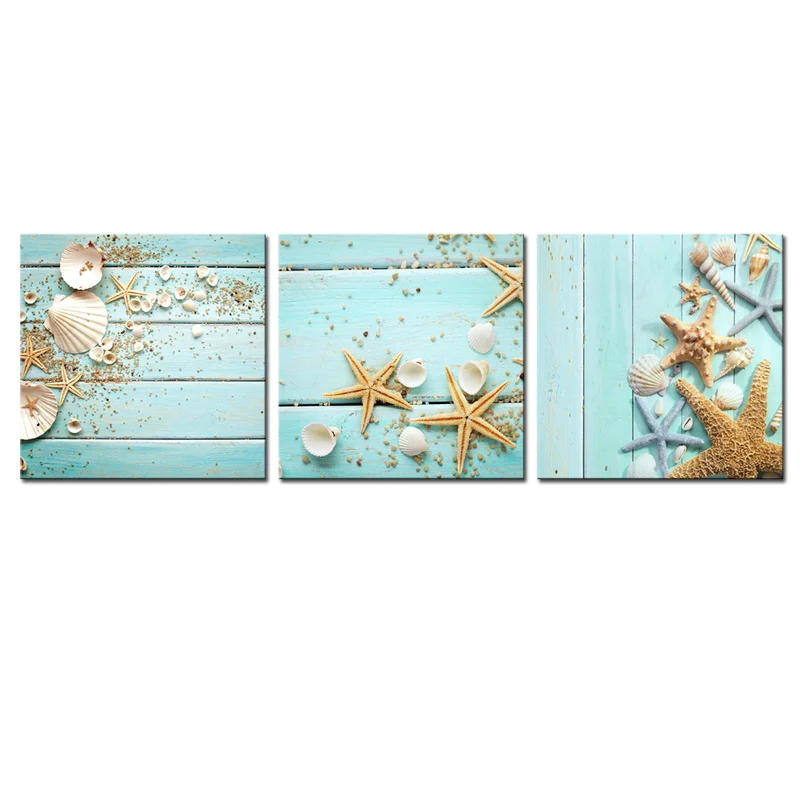 3 Panels Canvas Paintings Wall Decor Starfish and Shells Print Home Decor Poster Modern Style Living Room Decoration Picture
3 Panels Canvas Paintings Wall Decor Starfish and Shells Print Home Decor Poster Modern Style Living Room Decoration Picture