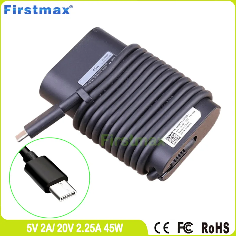45W 20V 2.25A 5V 2A USB-C Type C laptop ac Adapter For Dell Venue 8 Pro 5855 Latitude 12 5285 5289 tablet pc charger
45W 20V 2.25A 5V 2A USB-C Type C laptop ac Adapter For Dell Venue 8 Pro 5855 Latitude 12 5285 5289 tablet pc charger
