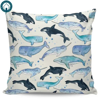 Whales, Orcas & Narwhals Pattern Pillow Covers Cases Cover Cushion Pillowcase Square Print
Whales, Orcas & Narwhals Pattern Pillow Covers Cases Cover Cushion Pillowcase Square Print