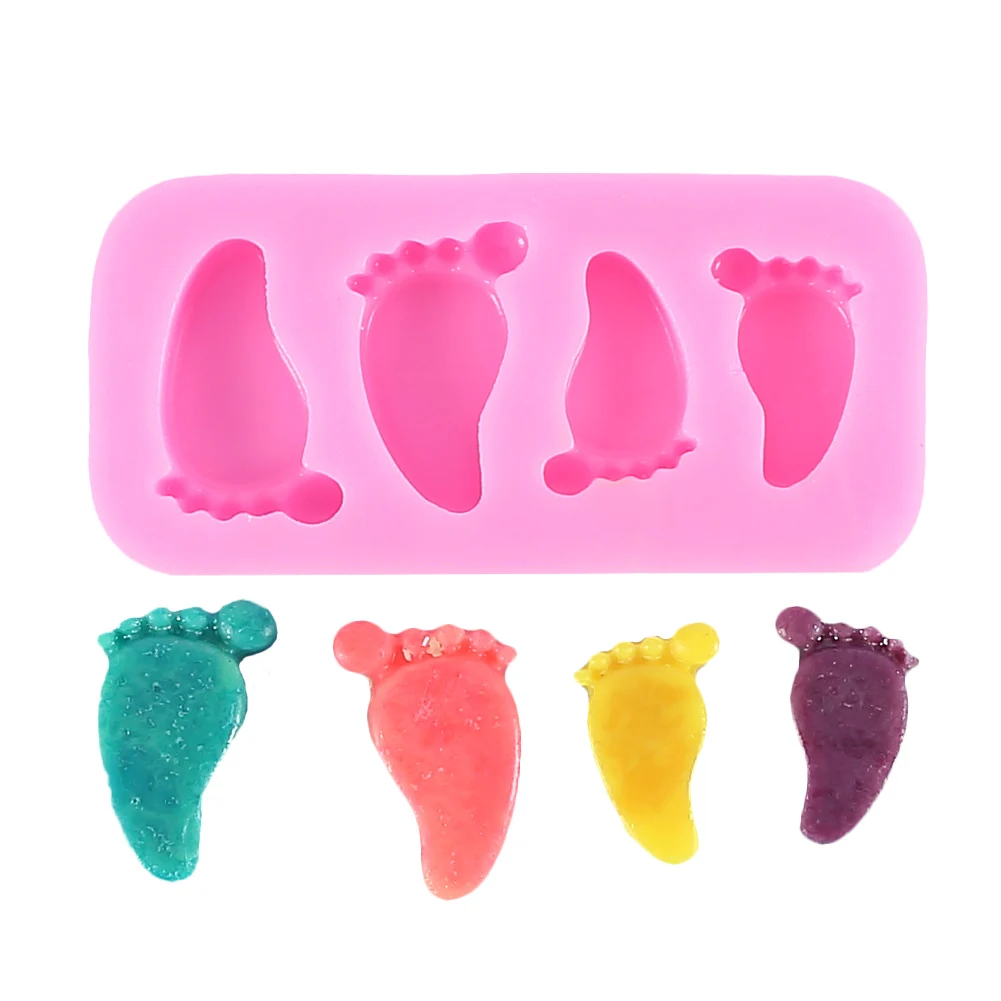 1 шт. Экологичная силиконовая 3D-форма для ног розового цвета форма торта супа