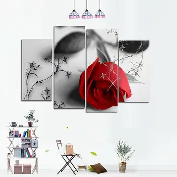 4pc/set Modular Floral Canvas Painting Nordic Posters and Prints Decorative Art Wall Pictures Living Room Unframed Poster Quadro 
4pc/set Modular Floral Canvas Painting Nordic Posters and Prints Decorative Art Wall Pictures Living Room Unframed Poster Quadro
