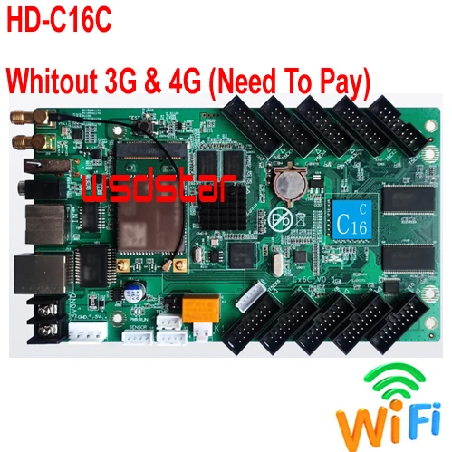 HUIDU HD-C16C 384*320 самый широкий: 8192 высокий: 512 P2 P3 P4 P5 P6 P7.62 P8 P10 светодиодный экран карта