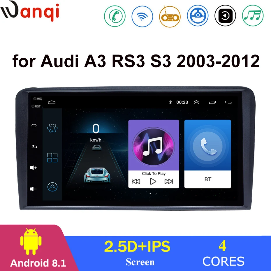 For Audi A3 RS3 S3 2003-2012 Car Radio Multimedia Video Player Navigation GPS Android 8.1 SWC BT WIFI Sedan No dvd
For Audi A3 RS3 S3 2003-2012 Car Radio Multimedia Video Player Navigation GPS Android 8.1 SWC BT WIFI Sedan No dvd
