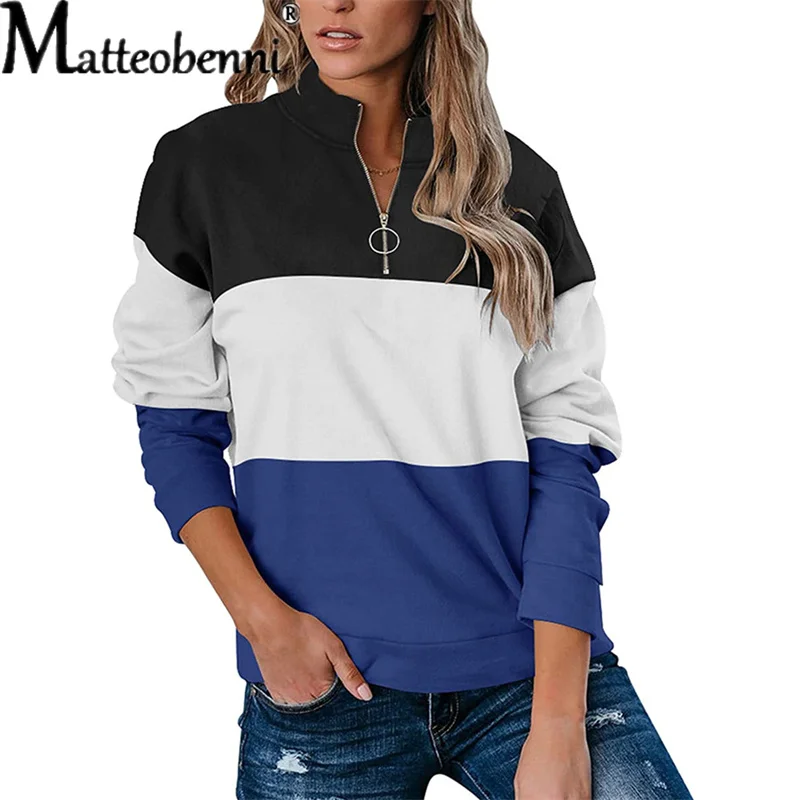 Autumn 2021 Women New Sweatshirt Tops Casual Loose Long Sleeve Zipper Patchwork Pullover Spring Streetwear Ladies Clothes Tops
Autumn 2021 Women New Sweatshirt Tops Casual Loose Long Sleeve Zipper Patchwork Pullover Spring Streetwear Ladies Clothes Tops