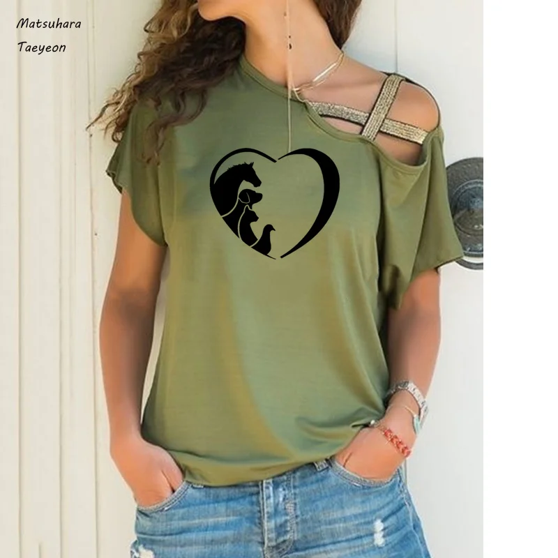 fashion Pet Dogs And Cats print tee shirt femme Casual Harajuku Short Sleeve t shirt Horse love graphic t shirts plus size 5XL t
fashion Pet Dogs And Cats print tee shirt femme Casual Harajuku Short Sleeve t shirt Horse love graphic t shirts plus size 5XL t