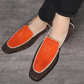 Hot Italian Style Doug Shoes Suede Square Toe Loafers WBreathable Rubber Formal Dress Shoes Male Office Wedding Flats Footwear
Hot Italian Style Doug Shoes Suede Square Toe Loafers WBreathable Rubber Formal Dress Shoes Male Office Wedding Flats Footwear