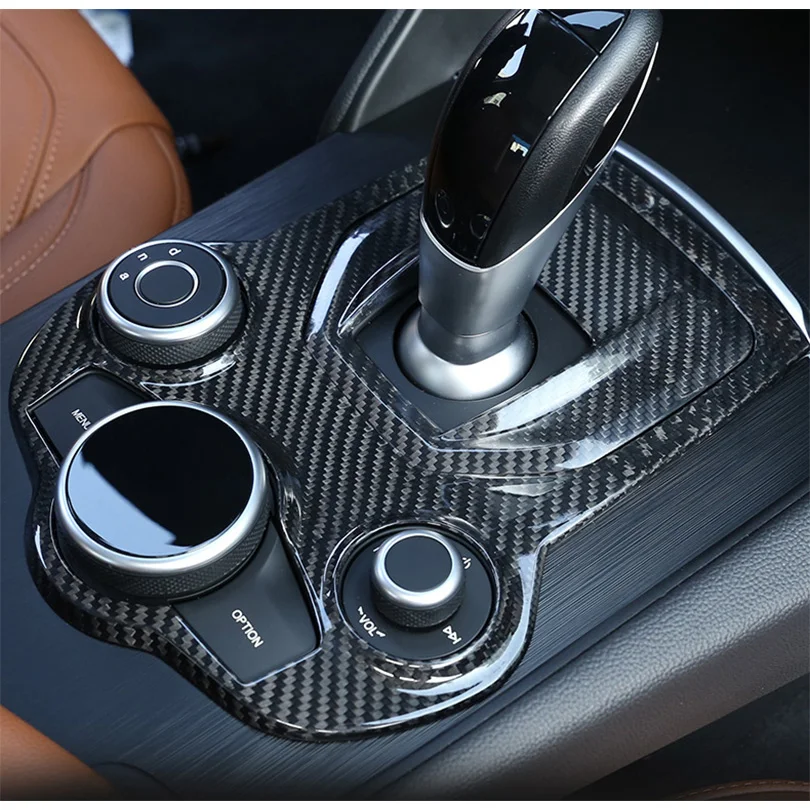 Real Carbon Fiber Car Interior Accessories Center Console Gear Shift Panel Cover Trim For Alfa Romeo Giulia Stelvio 2017-2019
Real Carbon Fiber Car Interior Accessories Center Console Gear Shift Panel Cover Trim For Alfa Romeo Giulia Stelvio 2017-2019