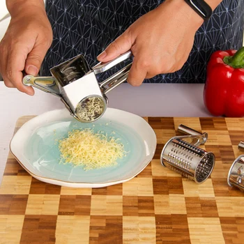 Multi-function Stainless Steel Cheese Grated Slicer Peeler Hand Rotatable Ginger Grater Tool Butter Slicer Cutter Tools DS63 
Multi-function Stainless Steel Cheese Grated Slicer Peeler Hand Rotatable Ginger Grater Tool Butter Slicer Cutter Tools DS63