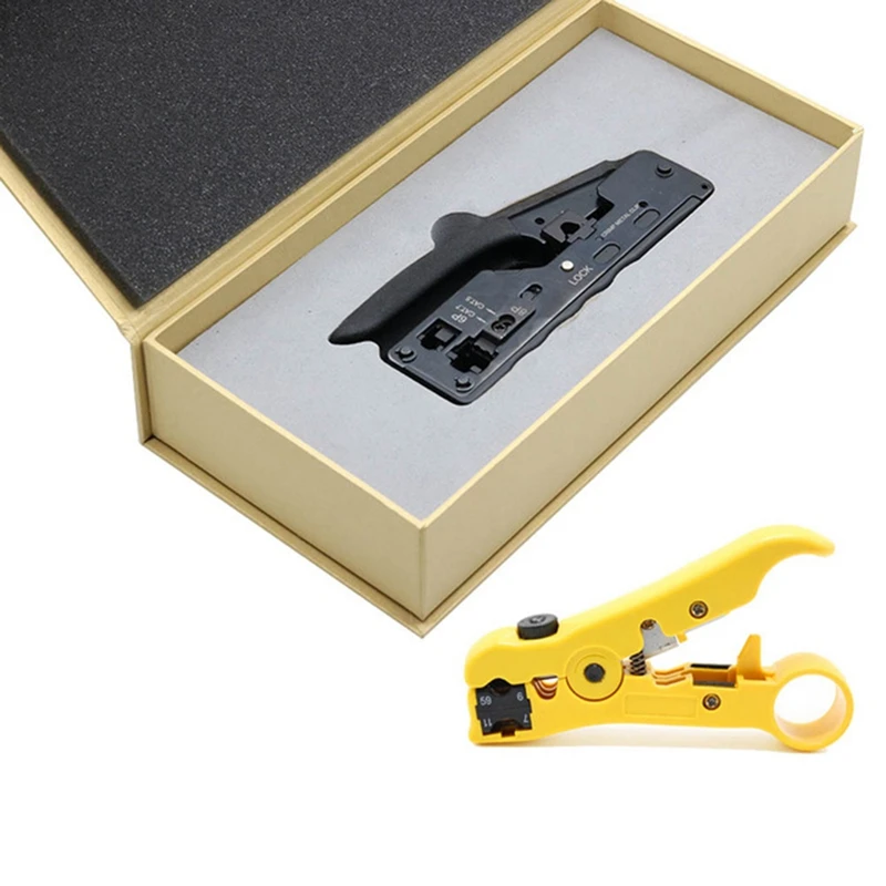 HOT-RJ45 Crimper For Cat7 Cat6A Plug Network Tools Crimping Cable Stripper Clamp 8P8C Pliers Multifunctional Crimp Clip
HOT-RJ45 Crimper For Cat7 Cat6A Plug Network Tools Crimping Cable Stripper Clamp 8P8C Pliers Multifunctional Crimp Clip