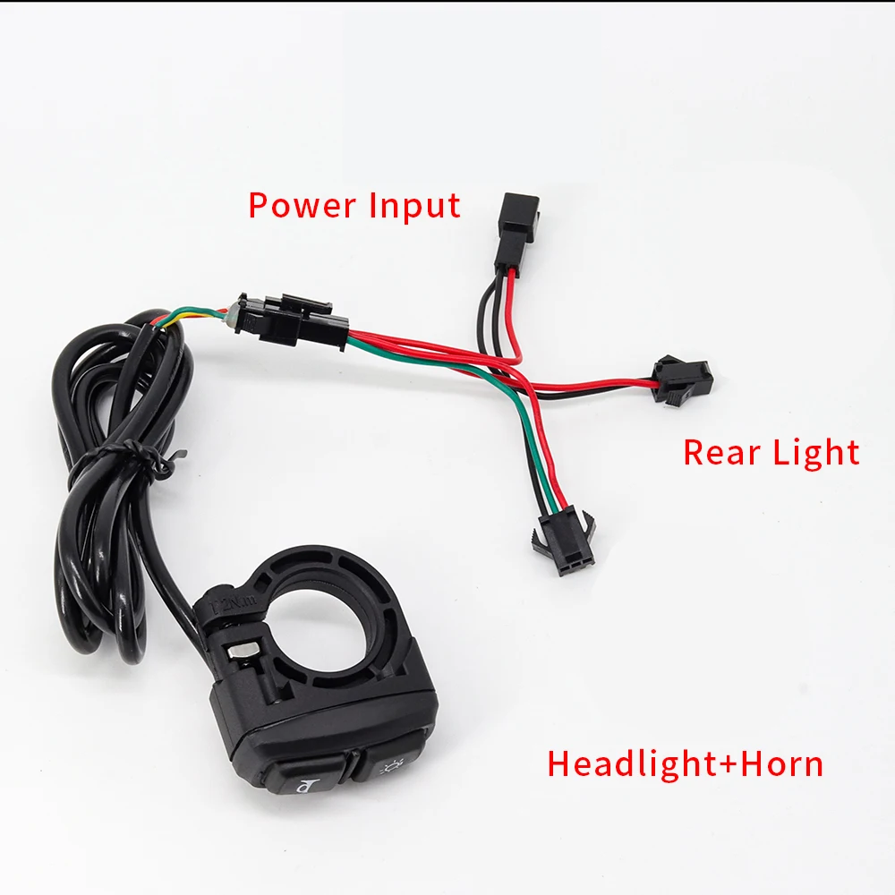 Переключатель передсветильник света и сигнала для электровелосипеда скутера электрического велосипеда