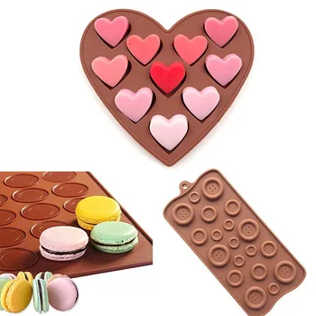 Heart-shaped Mold buttons Shape Reusable Chocolate Cake Mold Macron Silicon Mats Cake Pastry Decorating Baking Tool
Heart-shaped Mold buttons Shape Reusable Chocolate Cake Mold Macron Silicon Mats Cake Pastry Decorating Baking Tool