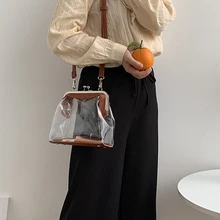 2019 nuevo bolso de playa de verano para mujer, bolsas transparentes de PVC transparentes, bandolera pequeña impermeable, bolsos bandolera, bolsos de mano(China)