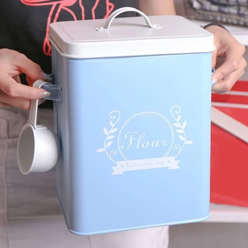 Kitchen Craft Tin Storage Canister with Metal Scoop Beautiful Powder Coating Metal Zinc Boxes Storage with Scoop 
Kitchen Craft Tin Storage Canister with Metal Scoop Beautiful Powder Coating Metal Zinc Boxes Storage with Scoop