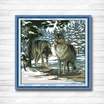 The kiss of wolves forest patterns counted printed on canvas DMC 14CT 11CT Joy Sunday Cross Stitch Embroider kit Needlework Sets 
The kiss of wolves forest patterns counted printed on canvas DMC 14CT 11CT Joy Sunday Cross Stitch Embroider kit Needlework Sets