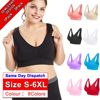 Plus Size Bras Women Seamless High-Elastic Push Up Brassier Bralette Sports Underwear Brassiere Intimates 4XL 5XL 6XL D30
Plus Size Bras Women Seamless High-Elastic Push Up Brassier Bralette Sports Underwear Brassiere Intimates 4XL 5XL 6XL D30
