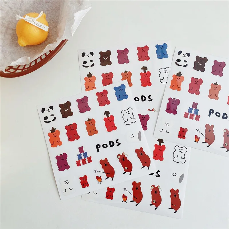 Ins Cartoon Color Bear Koala Cute Stickers PVC Waterproof Translucent Sealing Post It Hand Account Stationery Decorative Sticker
Ins Cartoon Color Bear Koala Cute Stickers PVC Waterproof Translucent Sealing Post It Hand Account Stationery Decorative Sticker