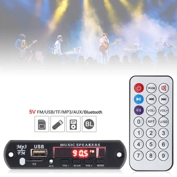 Black 5V Plug-in Card Audio Bluetooth MP3 Decoder with Color Flash Screen Support USB / SD / AUX Fit for Family Car/DVD
Black 5V Plug-in Card Audio Bluetooth MP3 Decoder with Color Flash Screen Support USB / SD / AUX Fit for Family Car/DVD