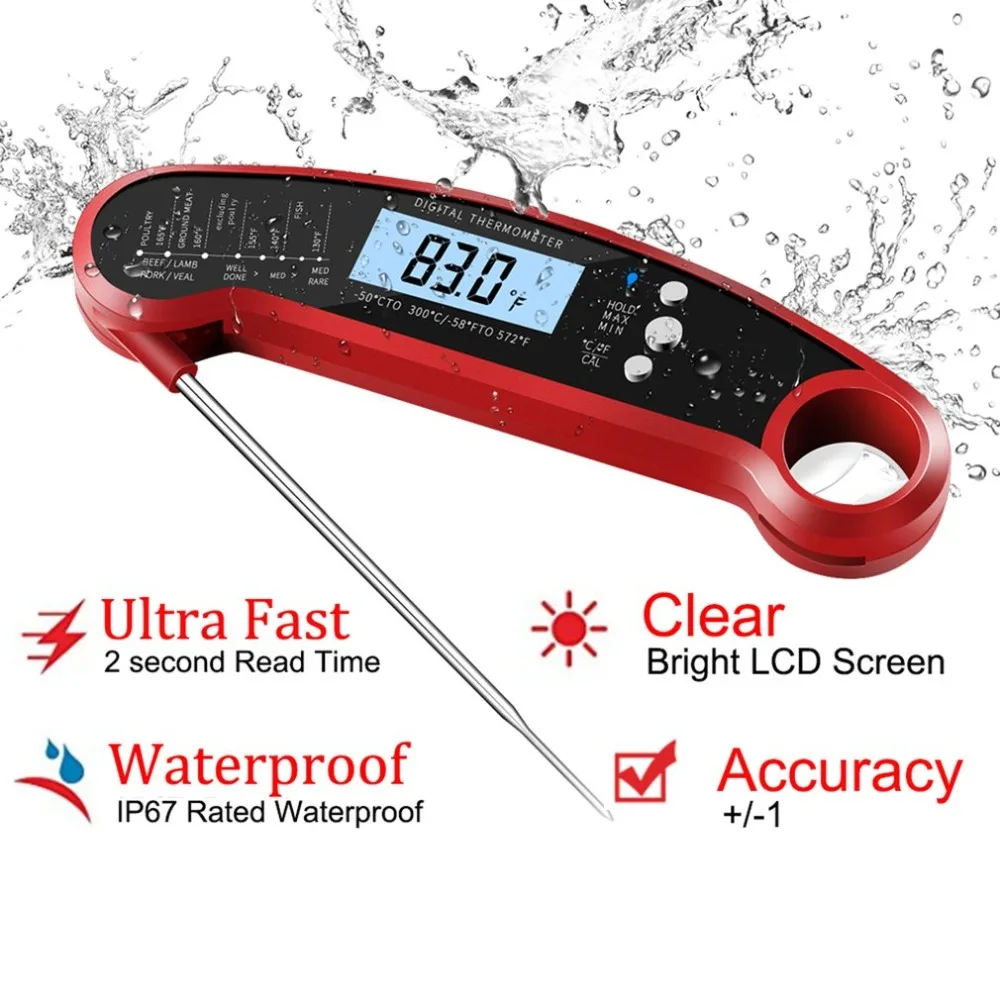 Automatic switch Digital Barbecue Thermometer Meat Temperature Waterproof Instant Read Thermometer with Calibration Backlight
Automatic switch Digital Barbecue Thermometer Meat Temperature Waterproof Instant Read Thermometer with Calibration Backlight