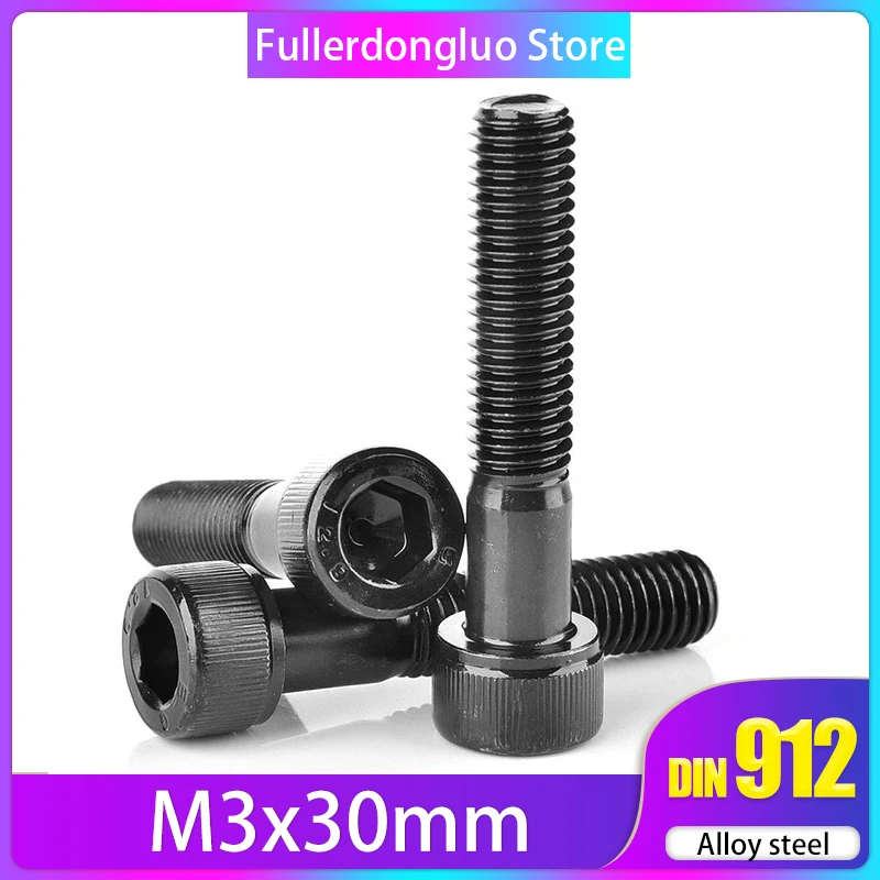 M3x30 100Pcs Alloy Steel Socket Cap Screw, Hex Drive, Class 12.9 ( m3x30mm m3 x 30mm screw 3x30 m3*30 m3 30mm )
M3x30 100Pcs Alloy Steel Socket Cap Screw, Hex Drive, Class 12.9 ( m3x30mm m3 x 30mm screw 3x30 m3*30 m3 30mm )