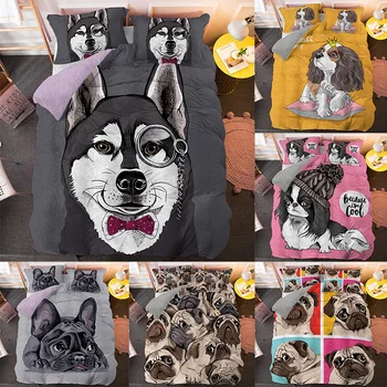 Cartoon Pug Dog Duvet Cover Set Pillowcase Dogs Luxury Beding Sets Bed Linen 2/3pcs Queen King Size Drop Shipping Home Textile
Cartoon Pug Dog Duvet Cover Set Pillowcase Dogs Luxury Beding Sets Bed Linen 2/3pcs Queen King Size Drop Shipping Home Textile