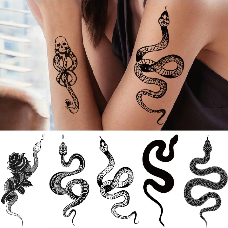 Waterproof Temporary Tattoo Stickers Black Snake Fake Tattoo Waist Body Arm Art Tattoo Stickers Lasting
Waterproof Temporary Tattoo Stickers Black Snake Fake Tattoo Waist Body Arm Art Tattoo Stickers Lasting