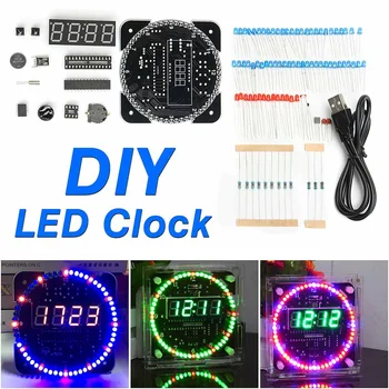 DIY LED Electronic Digital Alarm Clock DS1302 Rotating Kit 51 SCM Learning Board 5V xp Date Display Principle Design
DIY LED Electronic Digital Alarm Clock DS1302 Rotating Kit 51 SCM Learning Board 5V xp Date Display Principle Design
