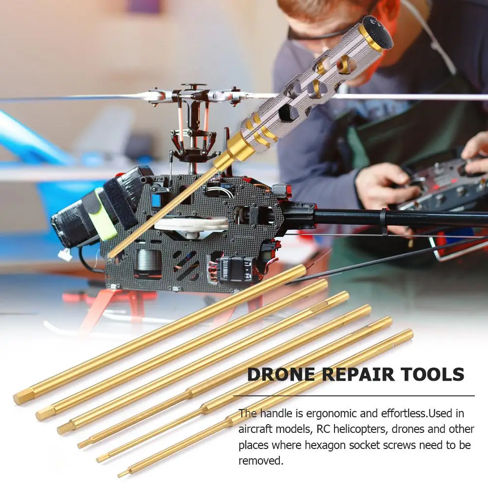 1pc Steel Hex Screwdriver Tip RC Helicopter Hex Wrench Driver Tools Kit for RC Helicopter Model For RC Drone Aircraft Model Toys