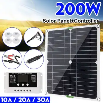200W Solar Panel Kit Dual 12V/5V DC USB with 10/20/30A Controller Monocrystalin Solar Cells for Car Yacht RV Battery Charger
200W Solar Panel Kit Dual 12V/5V DC USB with 10/20/30A Controller Monocrystalin Solar Cells for Car Yacht RV Battery Charger