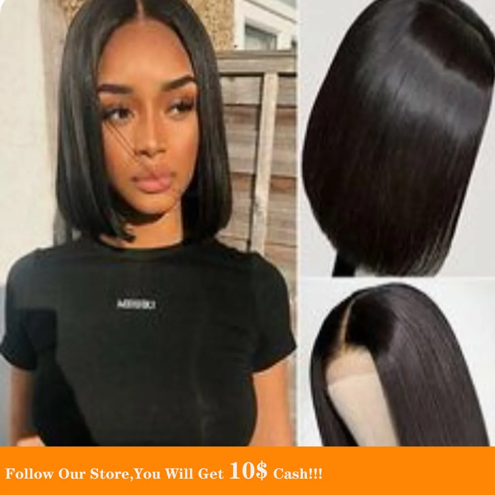 13x6 Lace Front Human Hair Wigs Short Black Straight Transparent Lace Wigs 180 Density Natural Pre Plucked With Baby Hair
13x6 Lace Front Human Hair Wigs Short Black Straight Transparent Lace Wigs 180 Density Natural Pre Plucked With Baby Hair
