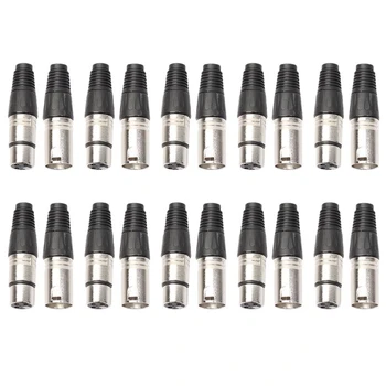 10 Pairs 3 Pin XLR Audio Cable Connector Male/Female MIC Jack Plug and for Microphone Cable Electrical Adapter Audio Cable Black
10 Pairs 3 Pin XLR Audio Cable Connector Male/Female MIC Jack Plug and for Microphone Cable Electrical Adapter Audio Cable Black