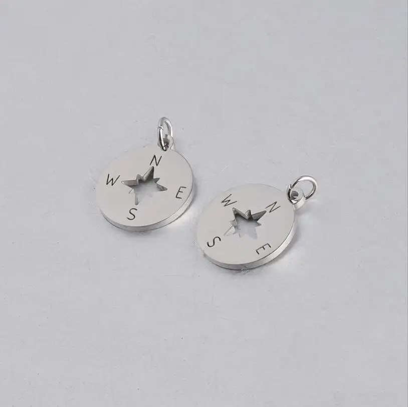 10pcs/Lot Stainless Steel Mirror Polished Compass DIY Charms Pendant with Jump Ring Necklace Jewelry Making Accessories 15*20mm
10pcs/Lot Stainless Steel Mirror Polished Compass DIY Charms Pendant with Jump Ring Necklace Jewelry Making Accessories 15*20mm