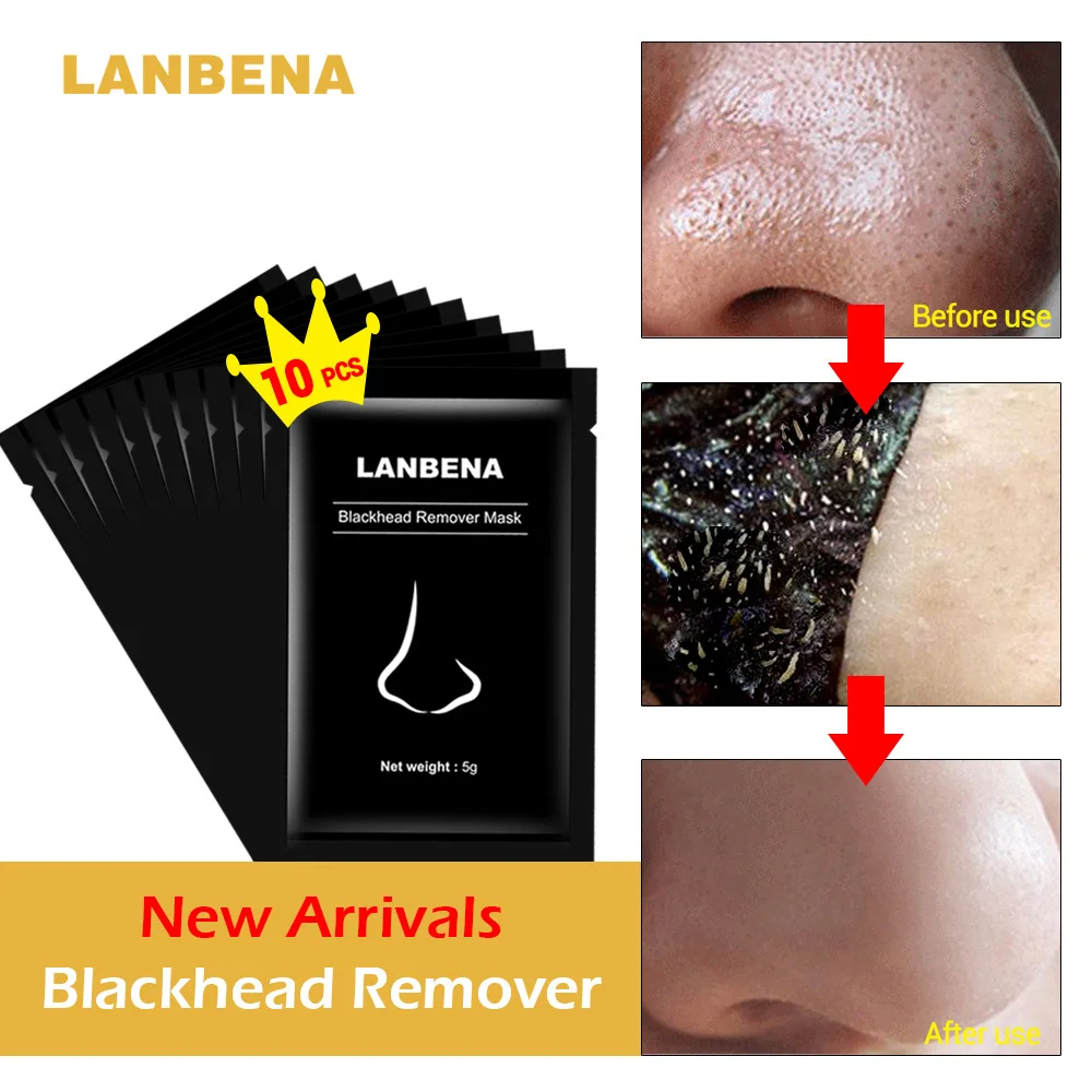 LANBENA 10Pcs Blackhead Remover Mask Face Nose T Zone Deep Cleasing Mud Acne Treatment Shrink Pore Peel Off Mask Skin Care TSLM1
LANBENA 10Pcs Blackhead Remover Mask Face Nose T Zone Deep Cleasing Mud Acne Treatment Shrink Pore Peel Off Mask Skin Care TSLM1