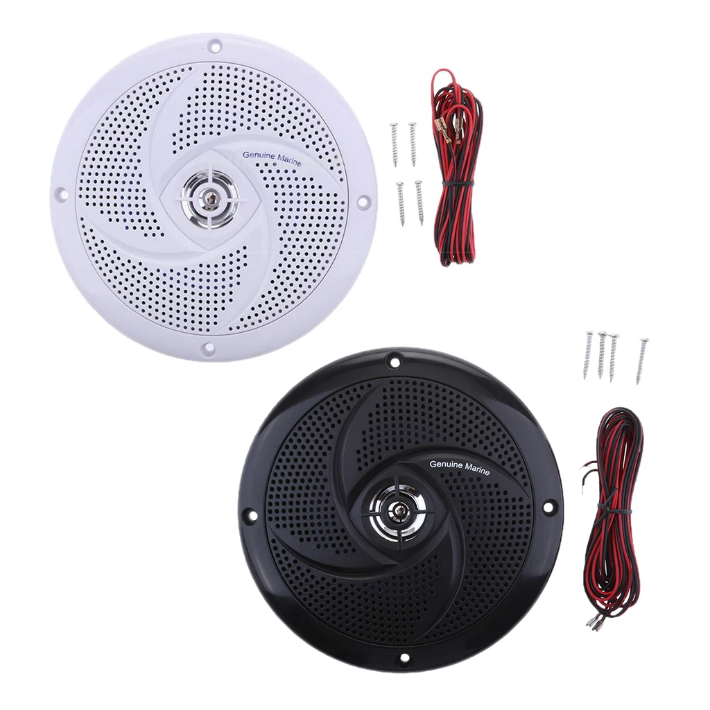 2 Pieces Waterproof Round Speaker Sound System For Boat Marine Car RV 2 Pieces Waterproof Round Speaker Sound System For Boat Marine Car RV