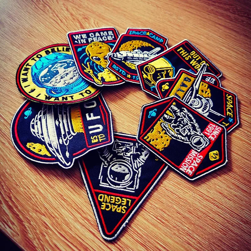 Embroidered Patches For Clothing Embroidery/Space Patch UFO Alien Iron On Patches On Clothes Stripes DIY Hook Loop Sewing Patch
Embroidered Patches For Clothing Embroidery/Space Patch UFO Alien Iron On Patches On Clothes Stripes DIY Hook Loop Sewing Patch
