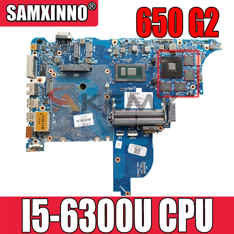 840712-601 840712-001 840712-501 For HP ProBook 650 G2 Laptop motherboard SR2F0 I5-6300U CPU 6050A2723701-MB-A02 | Компьютеры и офис
