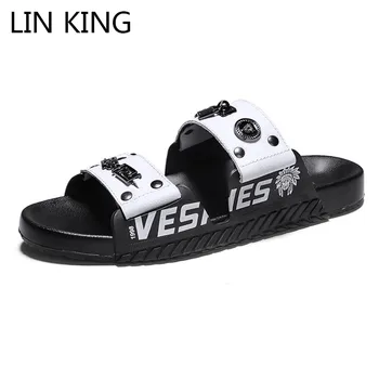 LIN KING New Men's Slides Soft Light Genuine Leather Men Slippers Outdoor Beach Summer Slippers Fashion Flip Flops Big Size 48
LIN KING New Men's Slides Soft Light Genuine Leather Men Slippers Outdoor Beach Summer Slippers Fashion Flip Flops Big Size 48