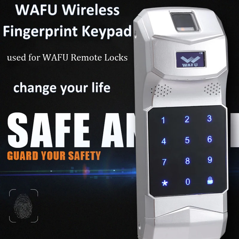 WAFU Wireless Fingerprint Keypad Password Controller 315Mhz for Remote Control WAFU Smart Door LockWF-018/WF-008
WAFU Wireless Fingerprint Keypad Password Controller 315Mhz for Remote Control WAFU Smart Door LockWF-018/WF-008