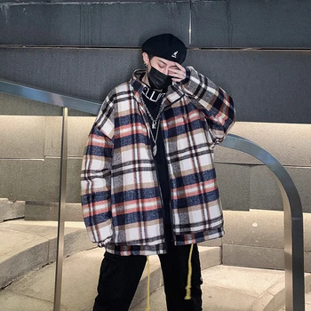 UYUK2019 Winter New Stitching Casual Loose Retro Plaid Trend Fashion Pure Temperament Stand Collar Men's Cotton Clothes Homme
UYUK2019 Winter New Stitching Casual Loose Retro Plaid Trend Fashion Pure Temperament Stand Collar Men's Cotton Clothes Homme