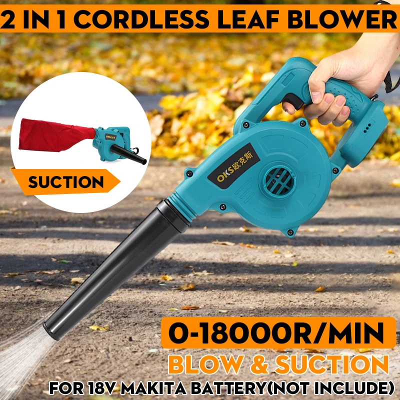 Cordless Electric Air Blower & Suction Handheld Leaf Computer Dust Collector Cleaner Power Tool For Makita 18V Li-ion Battery
Cordless Electric Air Blower & Suction Handheld Leaf Computer Dust Collector Cleaner Power Tool For Makita 18V Li-ion Battery