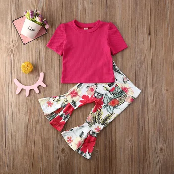 Pudcoco Newborn Baby Girl Clothes Solid Color Knitted Cotton Short Sleeve T-Shirt Tops Flower Print Flared Pants 2Pcs Outfits
Pudcoco Newborn Baby Girl Clothes Solid Color Knitted Cotton Short Sleeve T-Shirt Tops Flower Print Flared Pants 2Pcs Outfits