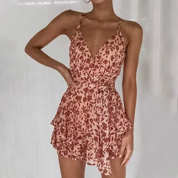 Chiffon Floral Beach Spaghetti Strap Women Backless Sexy Short Jumpsuits Rompers Summer 2019 Rompers
Chiffon Floral Beach Spaghetti Strap Women Backless Sexy Short Jumpsuits Rompers Summer 2019 Rompers