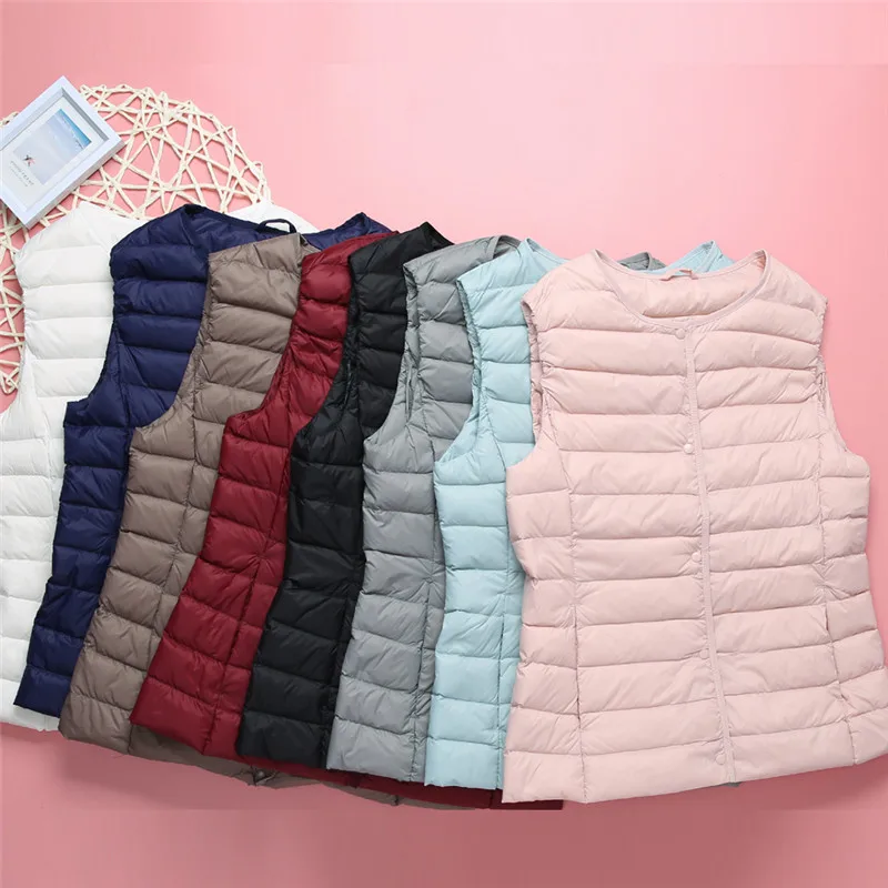 XL Two Wear Autumn Winter Women Sleeveless Down Waistcoat Ultra Light White Duck Down Vest Coat Ladies Short Warm Puffer Jacket
XL Two Wear Autumn Winter Women Sleeveless Down Waistcoat Ultra Light White Duck Down Vest Coat Ladies Short Warm Puffer Jacket