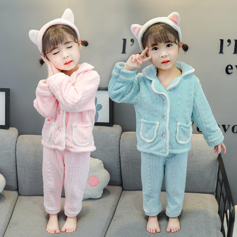 Детские пижамы высокого качества осенне-зимний пижамный комплект для маленьких