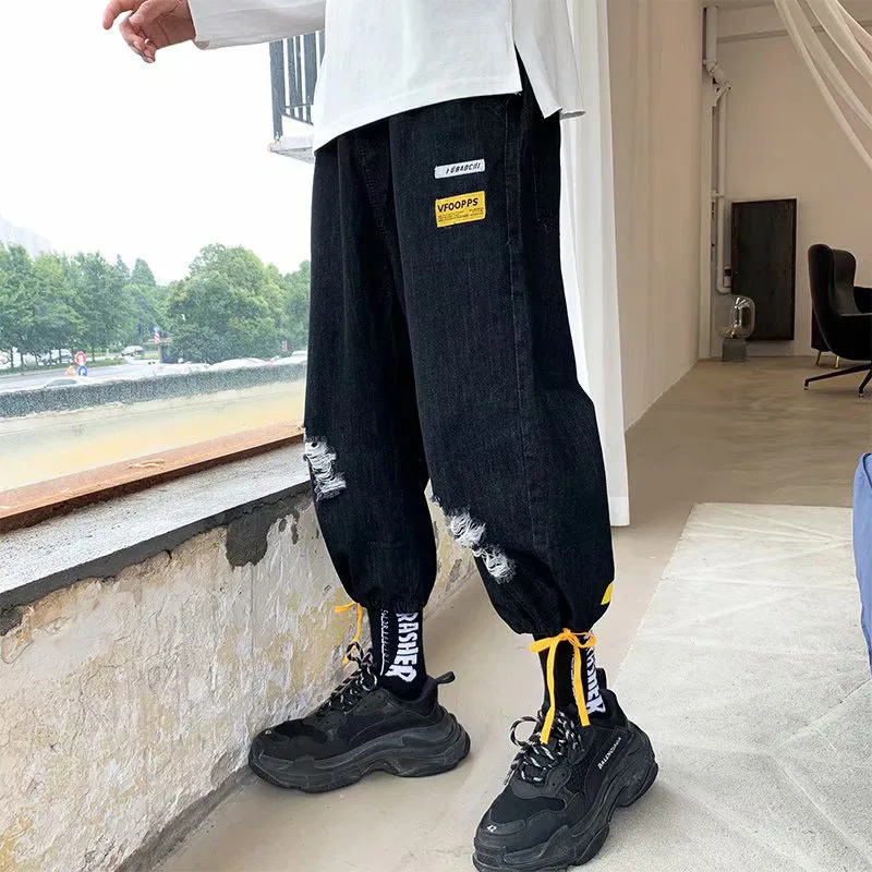 2019 Autumn And Winter New Korean Version Of The Loose Beam Foot Large Size Elastic Band Nine Points Couple Men's Casual Jeans
2019 Autumn And Winter New Korean Version Of The Loose Beam Foot Large Size Elastic Band Nine Points Couple Men's Casual Jeans